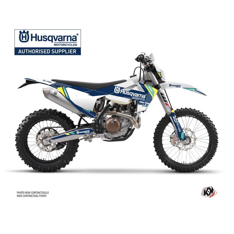 Kit Deco Moto Cross Rocky Husqvarna TC 250 Bleu
