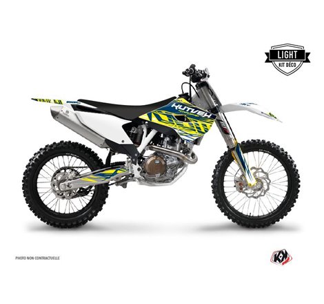 Kit Deco Moto Cross Eraser Husqvarna TC 250 Jaune Bleu