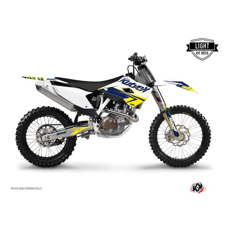 Kit Deco Moto Cross Stage Husqvarna TC 250 Blanc Jaune