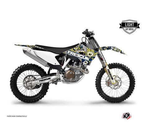 Kit Deco Moto Cross Freegun Eyed Husqvarna TC 250 Bleu Jaune