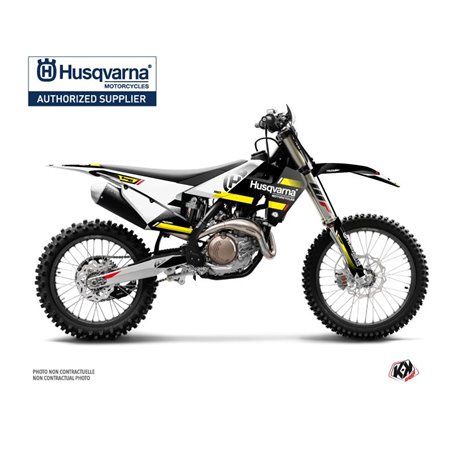 Kit Deco Moto Cross Split Husqvarna 250 TE Noir Jaune