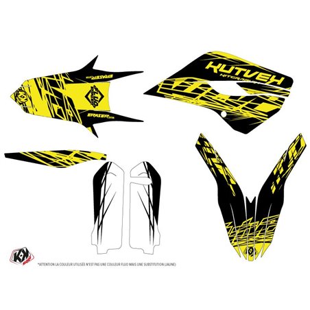 Kit Deco Moto Cross Eraser Fluo Husqvarna TC 250 Jaune