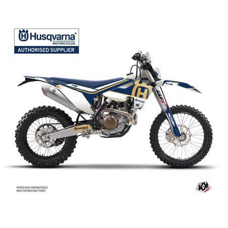 Kit Deco Moto Cross Heritage Husqvarna 300 TE Bleu