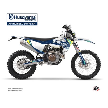 Kit Deco Moto Cross Rocky Husqvarna 300 TE Bleu