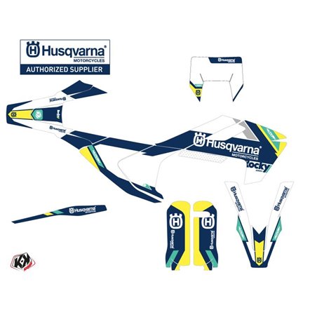 Kit Deco Moto Cross Rocky Husqvarna 300 TE Bleu