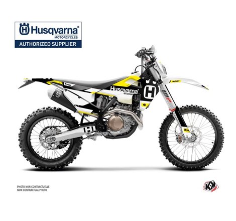 Kit Deco Moto Cross Block Husqvarna 300 TE Noir Jaune