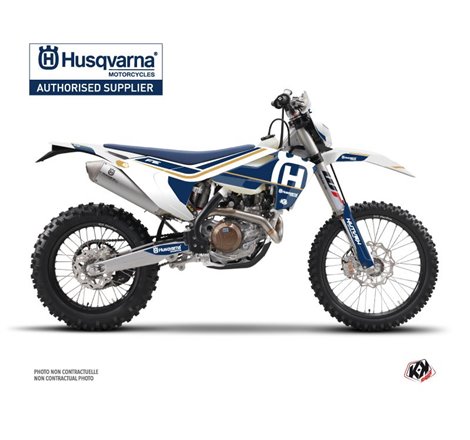 Kit Deco Moto Cross Heritage Husqvarna 250 FE Blanc