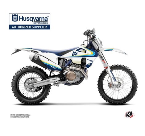Kit Deco Moto Cross Legacy Husqvarna 501 FE Bleu Jaune