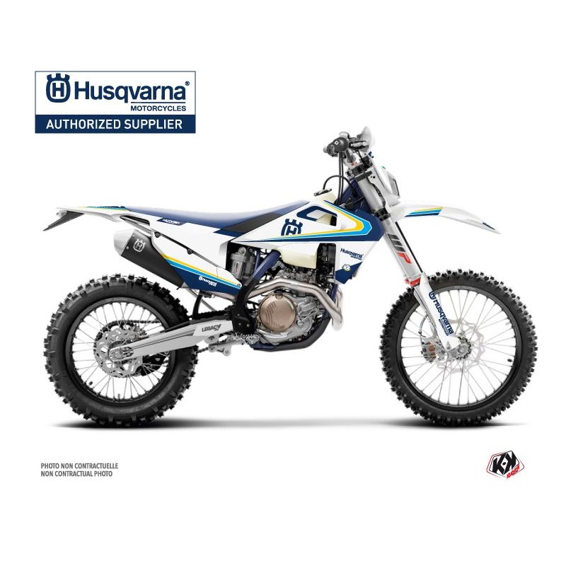 Kit Deco Moto Cross Legacy Husqvarna 501 FE Bleu Jaune