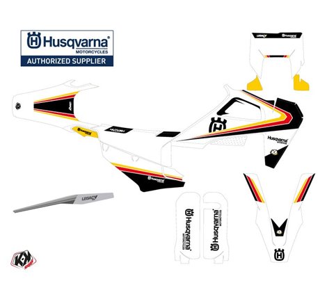 Kit Deco Moto Cross Legacy Husqvarna 501 FE Noir Jaune