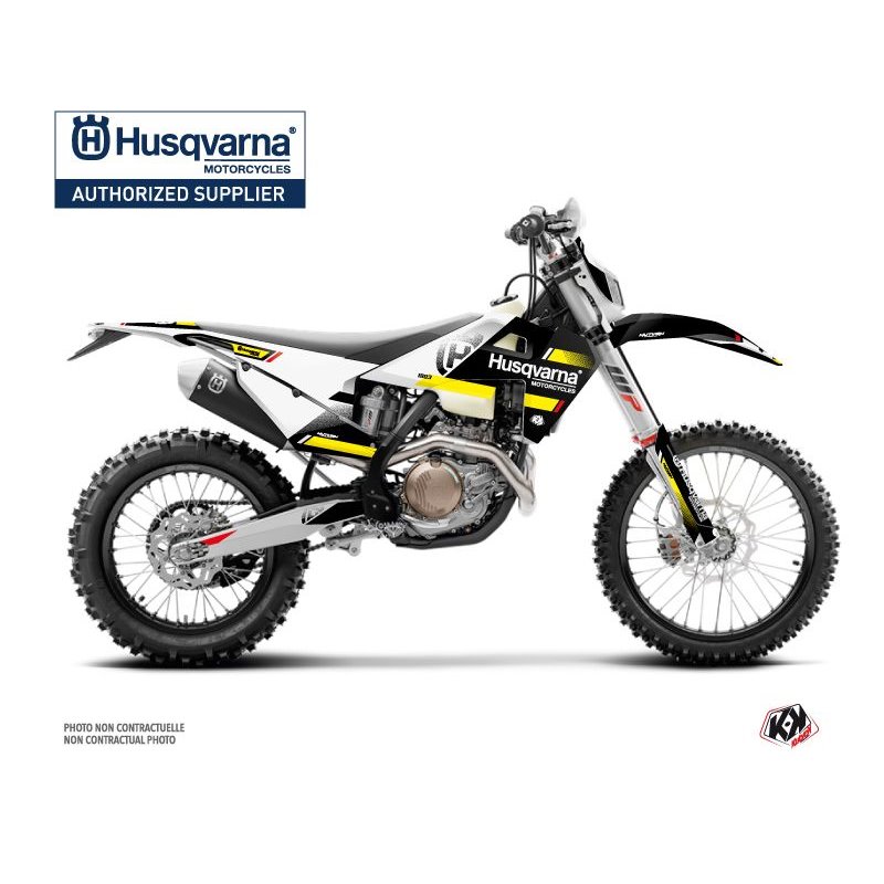 Kit Deco Moto Cross Split Husqvarna 501 FE Noir Jaune