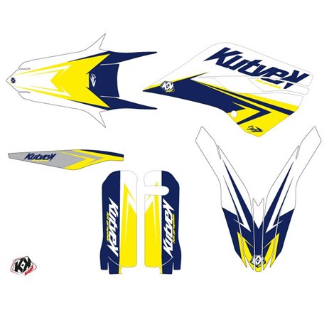 Kit Deco Moto Cross Stage Husqvarna 501 FE Blanc Jaune