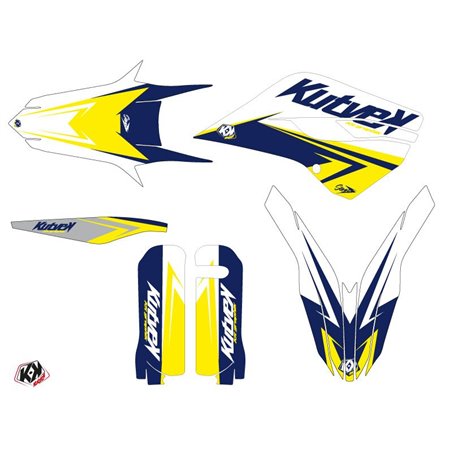 Kit Deco Moto Cross Stage Husqvarna 501 FE Blanc Jaune