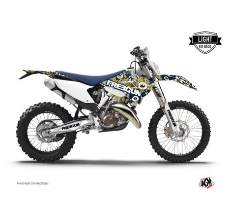Kit Deco Moto Cross Freegun Eyed Husqvarna 501 FE Bleu Jaune