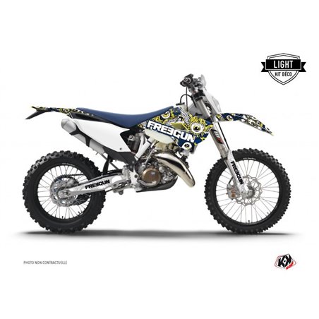 Kit Deco Moto Cross Freegun Eyed Husqvarna 501 FE Bleu Jaune