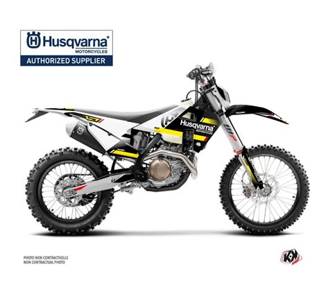 Kit Deco Moto Cross Split Husqvarna 501 FE Noir Jaune