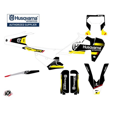 Kit Deco Moto Cross Split Husqvarna 501 FE Noir Jaune