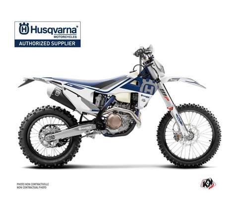 Kit Deco Moto Cross Heritage Husqvarna 501 FE Blanc Gris