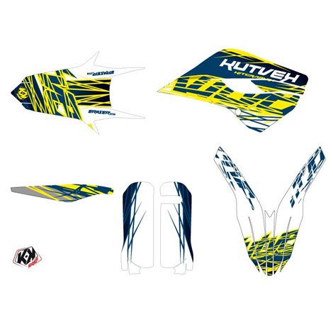 Kit Deco Moto Cross Eraser Husqvarna 501 FE Jaune Bleu