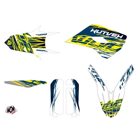 Kit Deco Moto Cross Eraser Husqvarna 501 FE Jaune Bleu