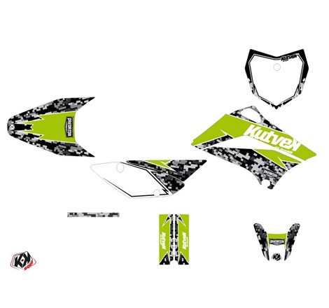 Kit Deco Moto Cross Predator Kawasaki 110 KLX Vert