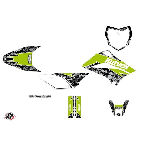 Kit Deco Moto Cross Predator Kawasaki 110 KLX Vert