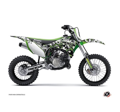 Kit Deco Moto Cross Freegun Eyed Kawasaki 110 KLX Vert