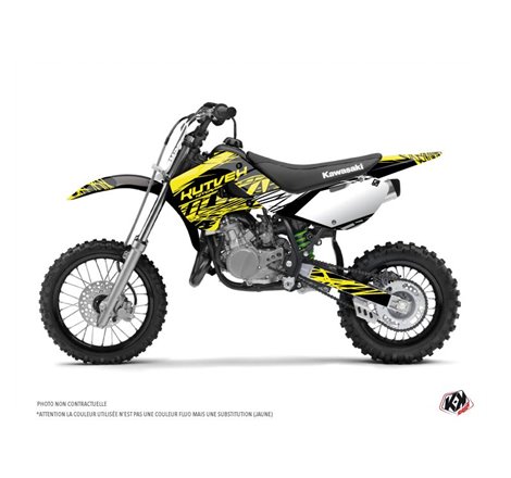 Kit Deco Moto Cross Eraser Fluo Kawasaki 65 KX Jaune