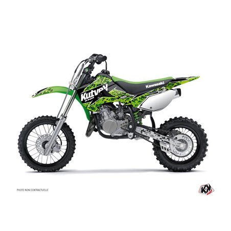 Kit Deco Moto Cross Predator Kawasaki 65 KX Noir Vert
