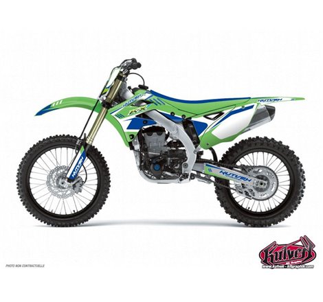 Kit Deco Moto Cross Chrono Kawasaki 65 KX Bleu