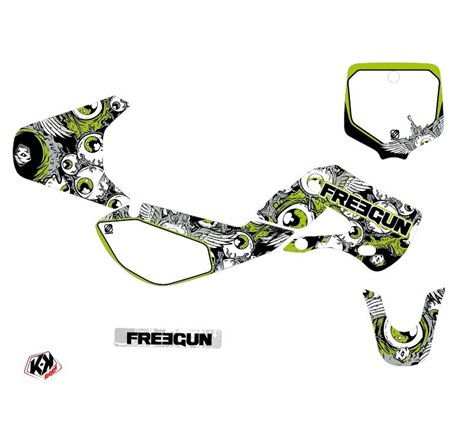Kit Deco Moto Cross Freegun Eyed Kawasaki 65 KX Vert
