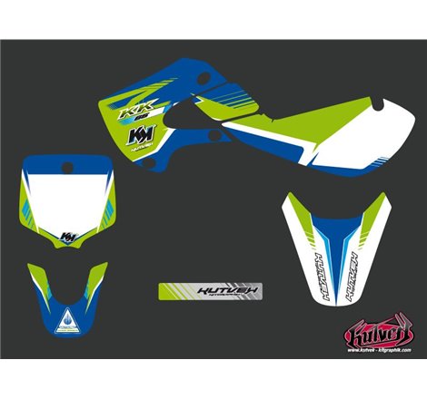 Kit Deco Moto Cross Pulsar Kawasaki 65 KX Bleu