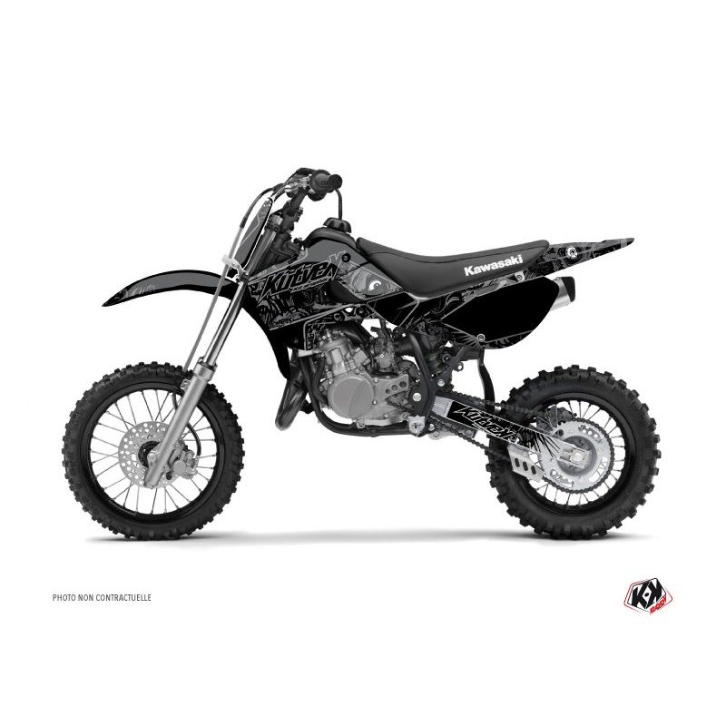 Kit Deco Moto Cross Zombies Dark Kawasaki 65 KX Noir