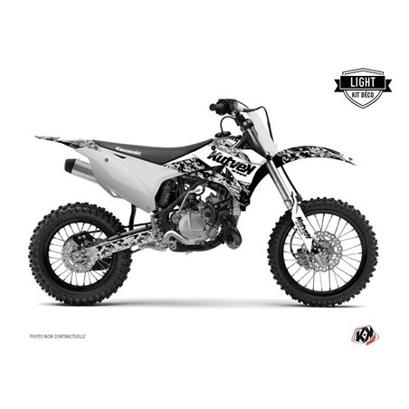 Kit Deco Moto Cross Predator Kawasaki 85 KX Blanc