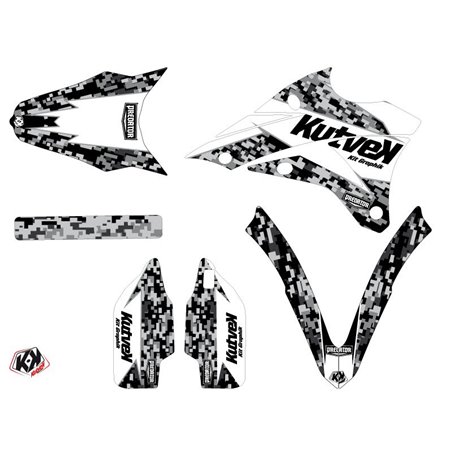 Kit Deco Moto Cross Predator Kawasaki 85 KX Blanc