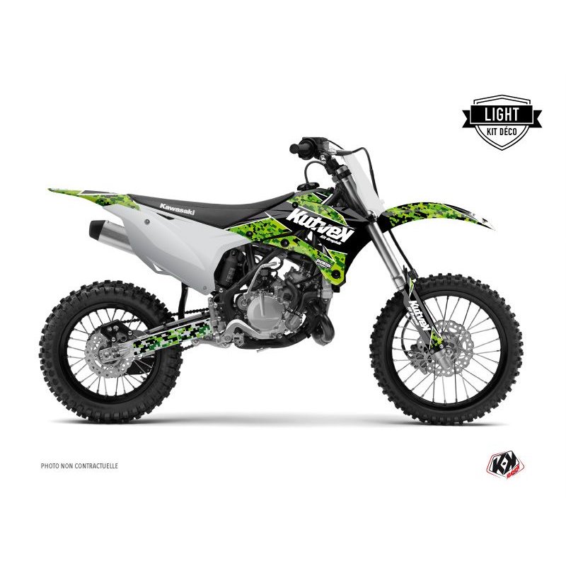Kit Deco Moto Cross Predator Kawasaki 85 KX Noir Vert