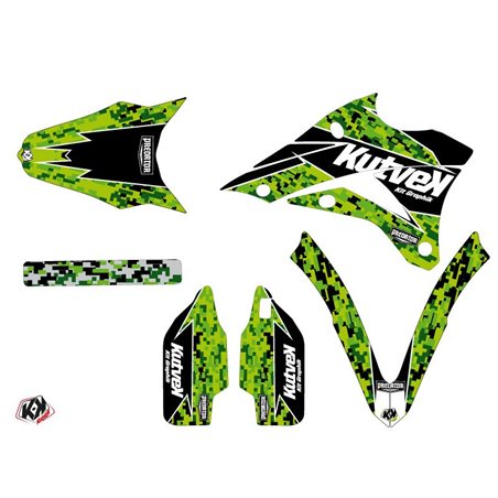 Kit Deco Moto Cross Predator Kawasaki 85 KX Noir Vert