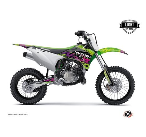 Kit Deco Moto Cross Eraser Kawasaki 85 KX Vert