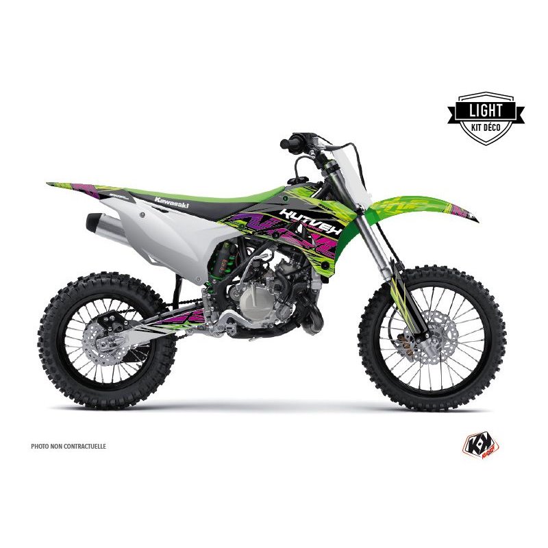 Kit Deco Moto Cross Eraser Kawasaki 85 KX Vert