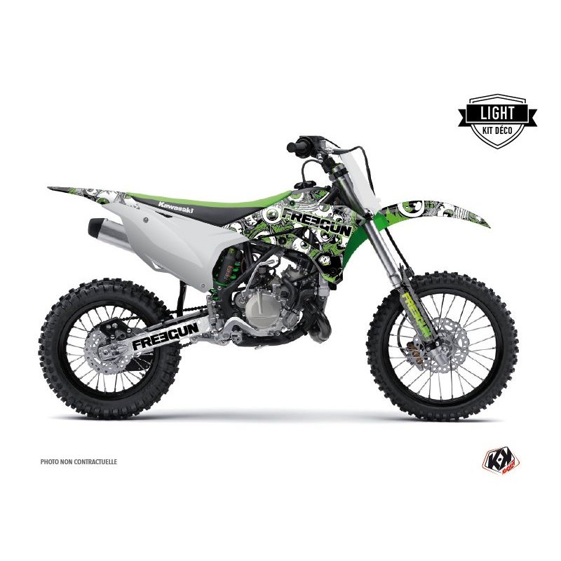 Kit Deco Moto Cross Freegun Eyed Kawasaki 85 KX Vert