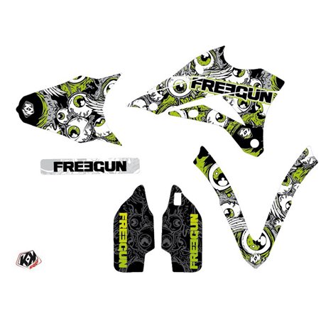 Kit Deco Moto Cross Freegun Eyed Kawasaki 85 KX Vert