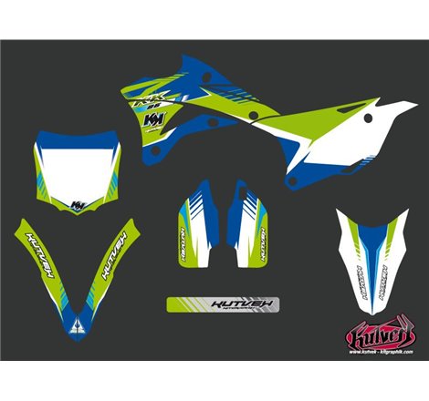 Kit Deco Moto Cross Pulsar Kawasaki 85 KX Bleu