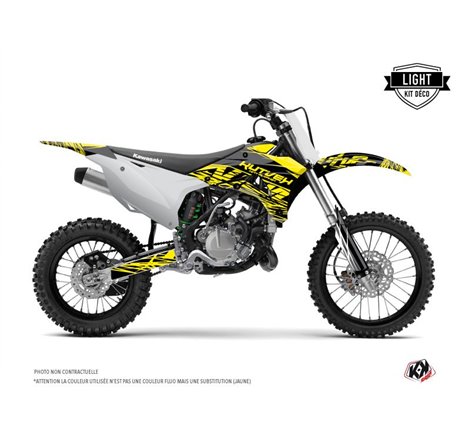 Kit Deco Moto Cross Eraser Fluo Kawasaki 85 KX Jaune