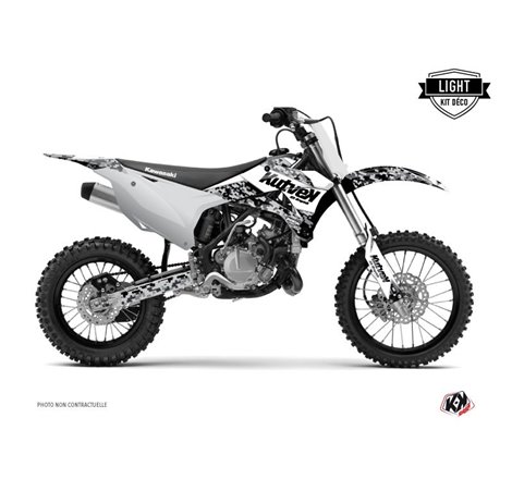 Kit Deco Moto Cross Predator Kawasaki 85 KX Blanc