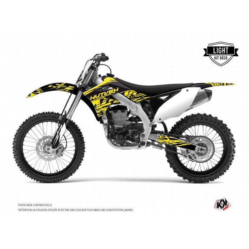 Kit Deco Moto Cross Eraser Fluo Kawasaki 125 KX Jaune