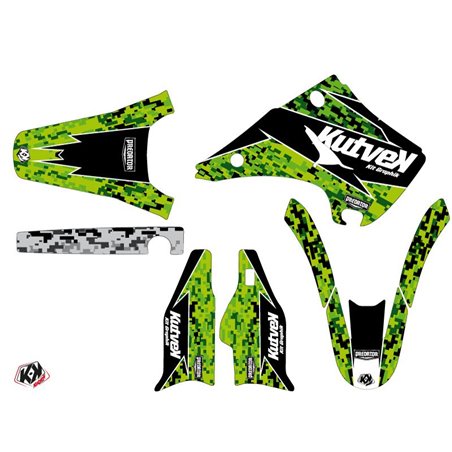 Kit Deco Moto Cross Predator Kawasaki 125 KX Noir Vert