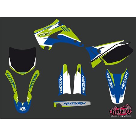 Kit Deco Moto Cross Chrono Kawasaki 125 KX Bleu