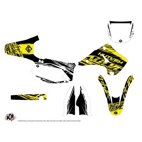 Kit Deco Moto Cross Eraser Fluo Kawasaki 250 KX Jaune LIGHT