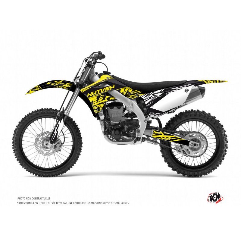 Kit Deco Moto Cross Eraser Fluo Kawasaki 250 KX Jaune LIGHT