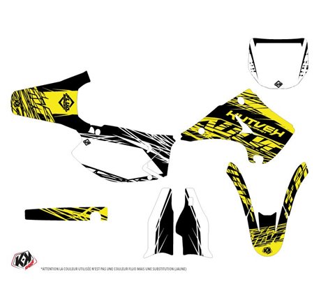 Kit Deco Moto Cross Eraser Fluo Kawasaki 250 KX Jaune LIGHT